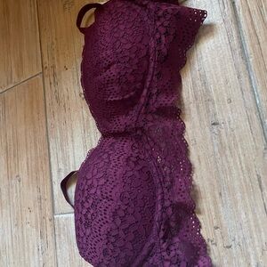 Xhilaration Lace Bra in Burgundy
